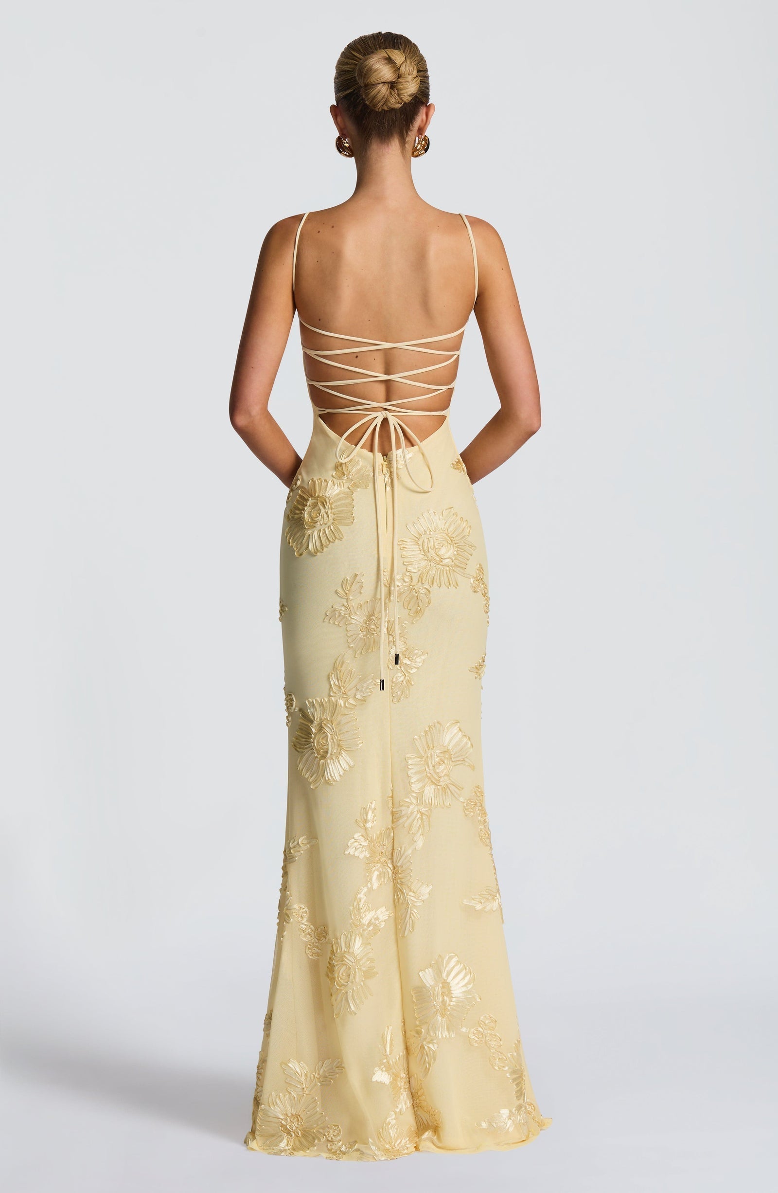 Floral Corset Evening Gown | Elegant Floor-Length Formal Dress