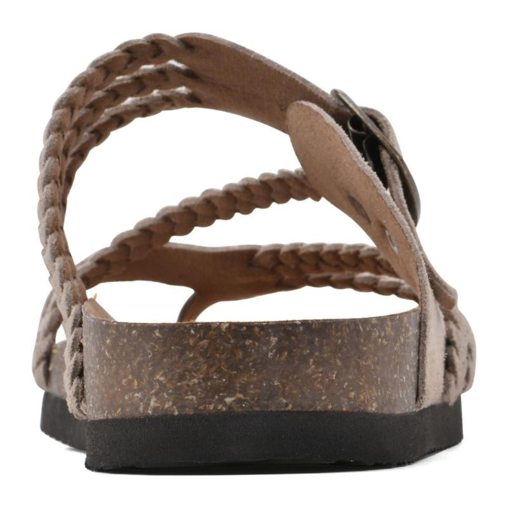 Women's Braided Suede Sandals with Cork Footbed | Haven