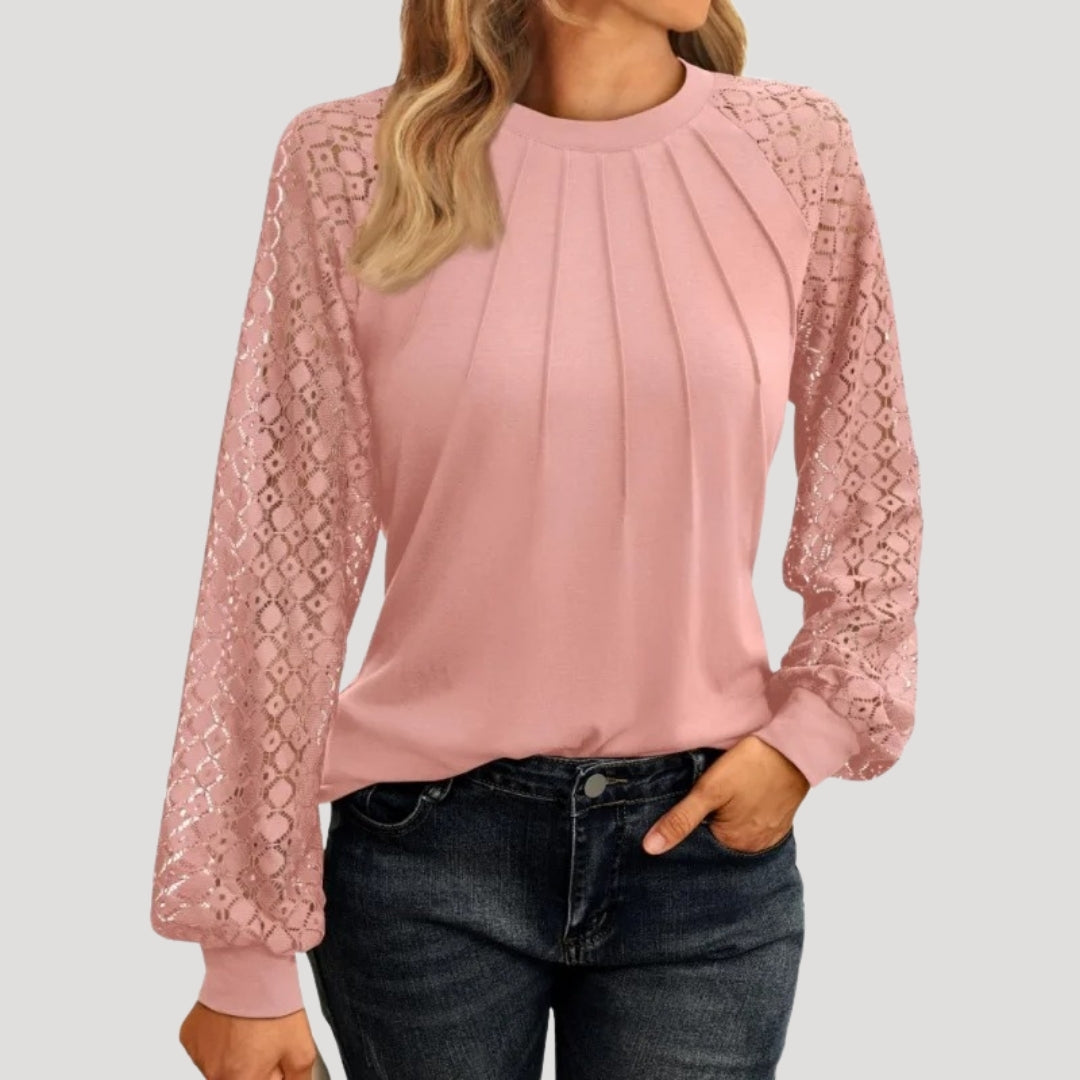Women's Long Sleeve Blouse | Soft Relaxed Fit Smart Casual Top