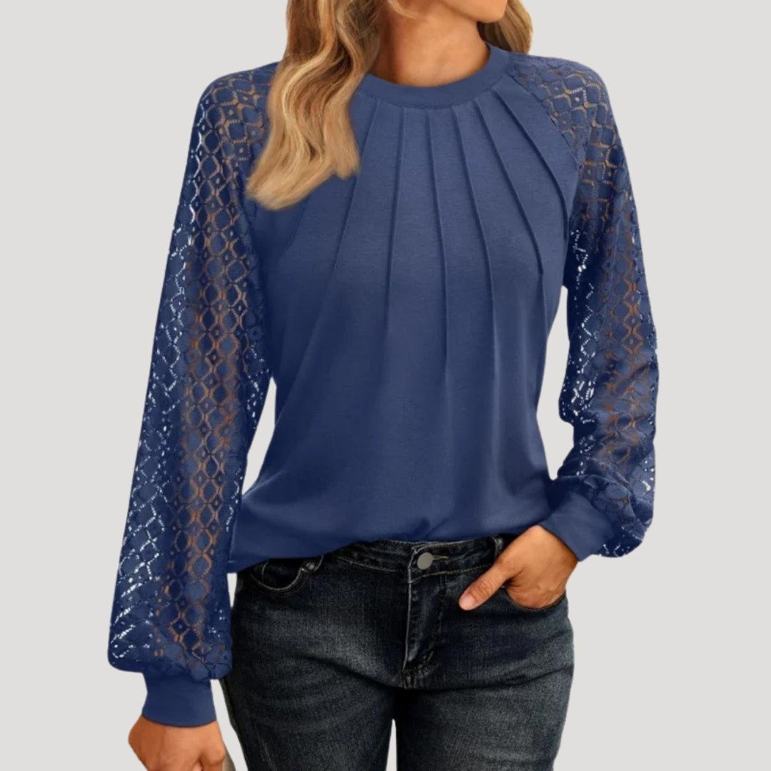 Women's Long Sleeve Blouse | Soft Relaxed Fit Smart Casual Top