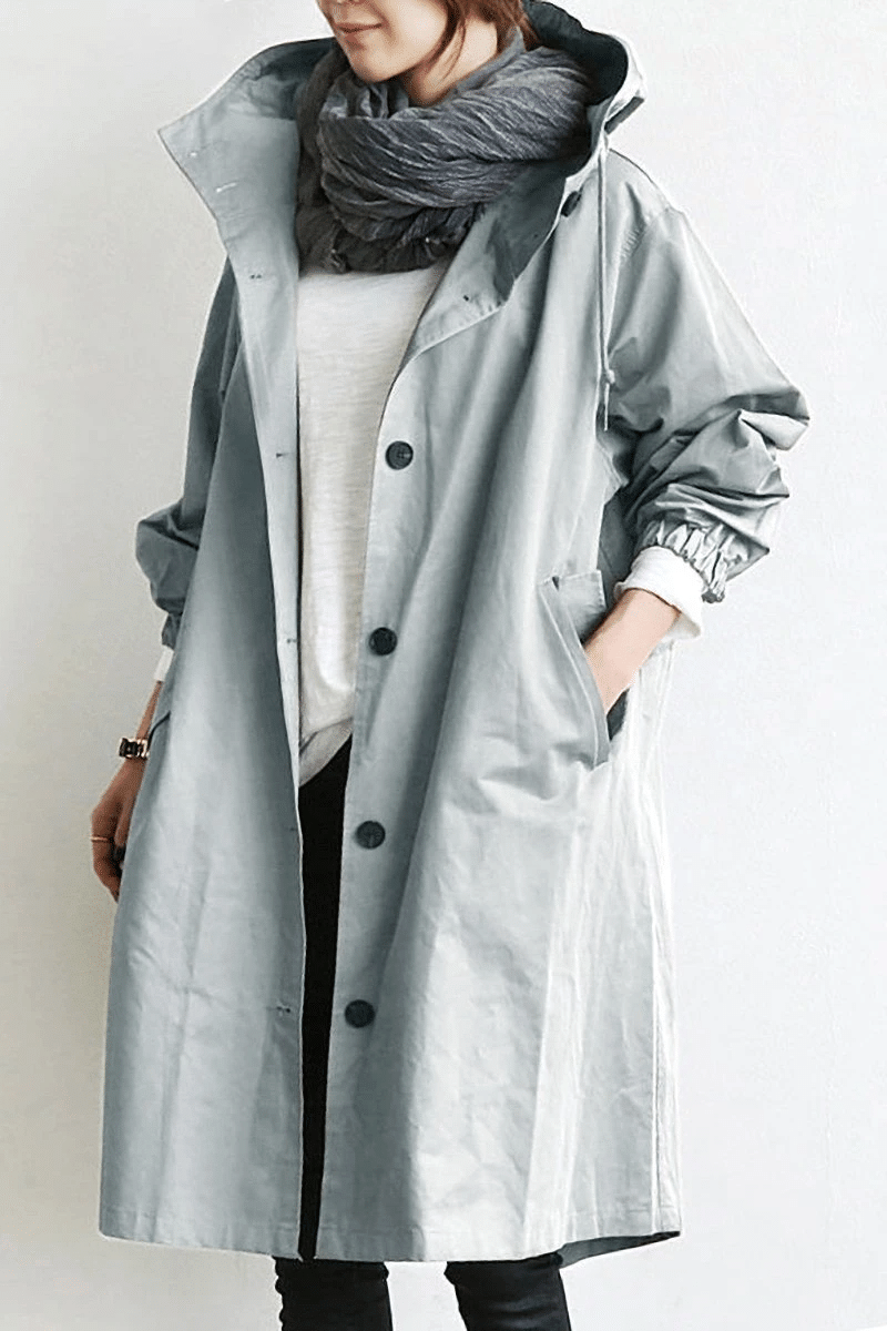 Water-Resistant Women's Longline Trench Coat | Oversized