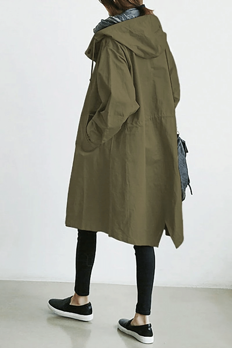 Water-Resistant Women's Longline Trench Coat | Oversized