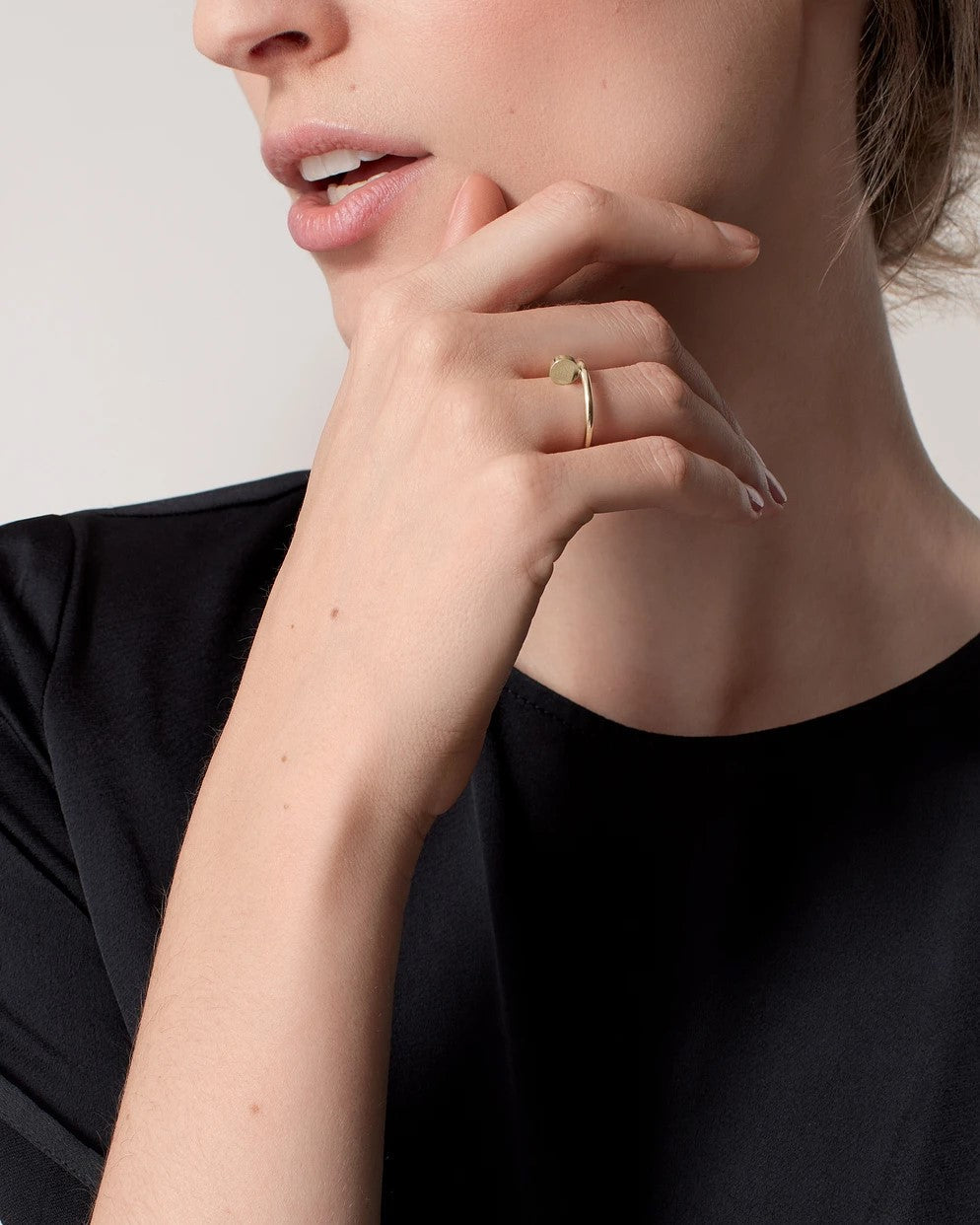 Stainless Steel Nail Ring for Women | Modern Minimalist Design
