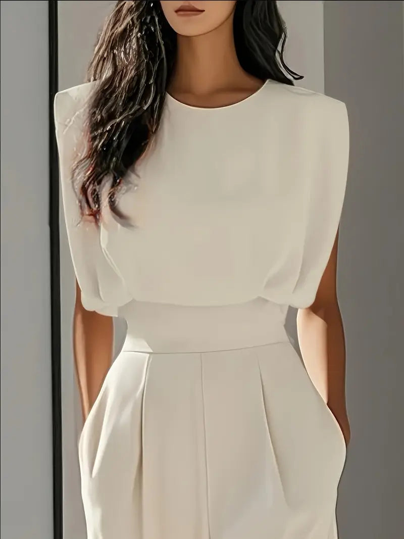 Black Wide Leg Jumpsuit for Women – Formal Elegance