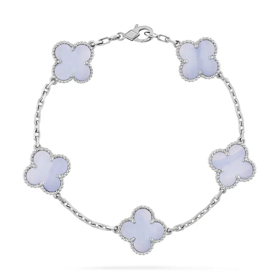 18k Gold-Plated Sterling Silver Leaf Bracelet for Women