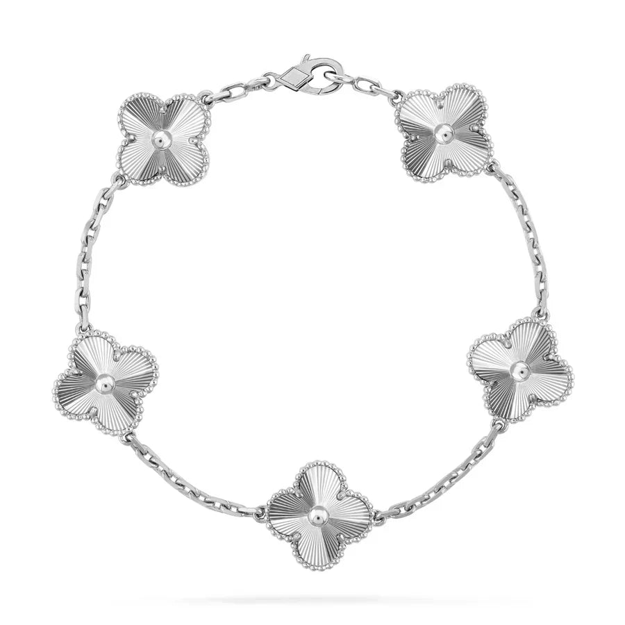 18k Gold-Plated Sterling Silver Leaf Bracelet for Women
