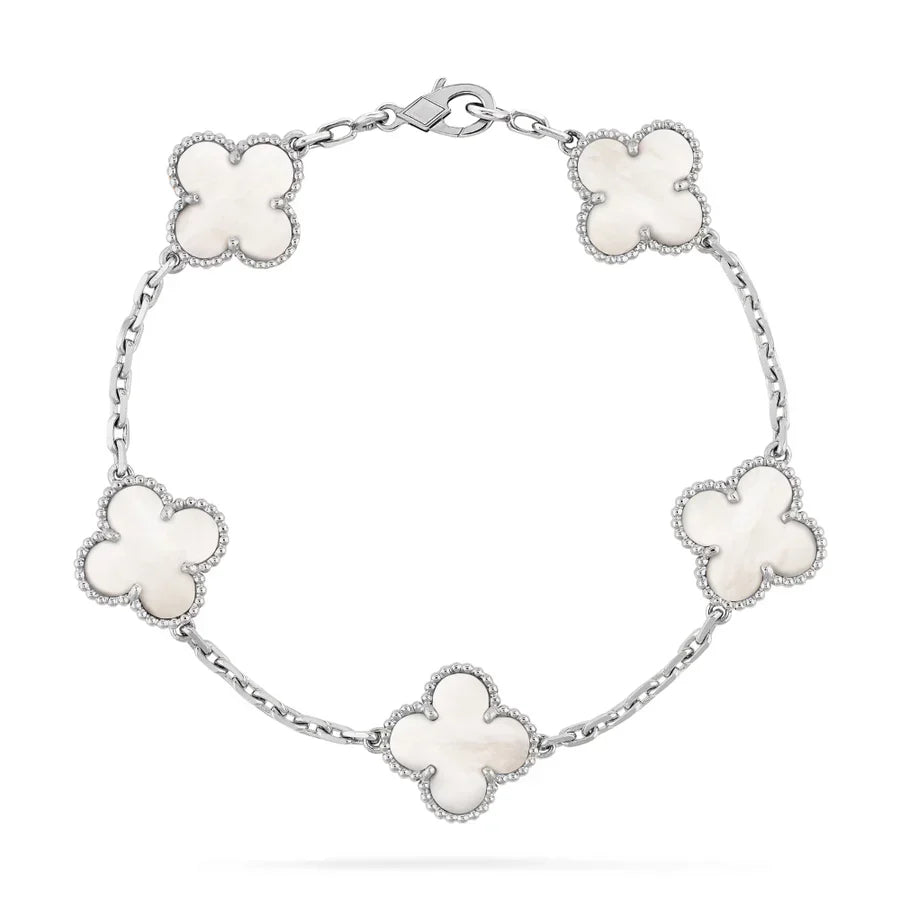 18k Gold-Plated Sterling Silver Leaf Bracelet for Women