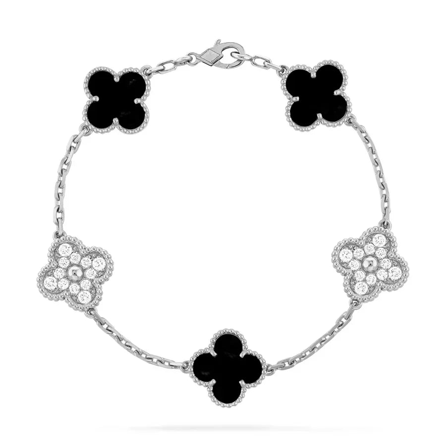18k Gold-Plated Sterling Silver Leaf Bracelet for Women