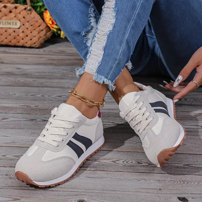 Women's Synthetic Lace-Up Sneakers | Everyday Casual Shoes