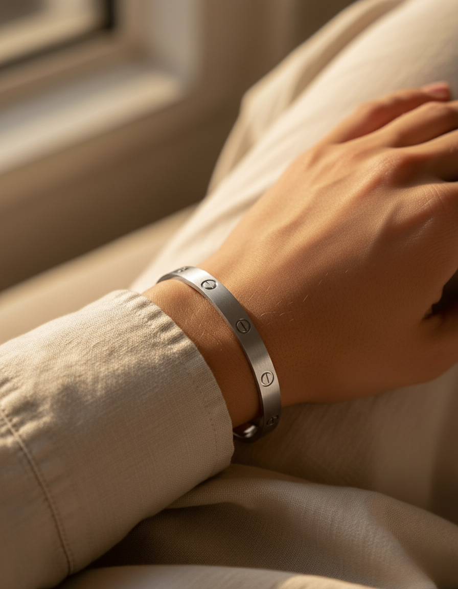 Stainless Steel Silver Bracelet for Women | Minimalist Design