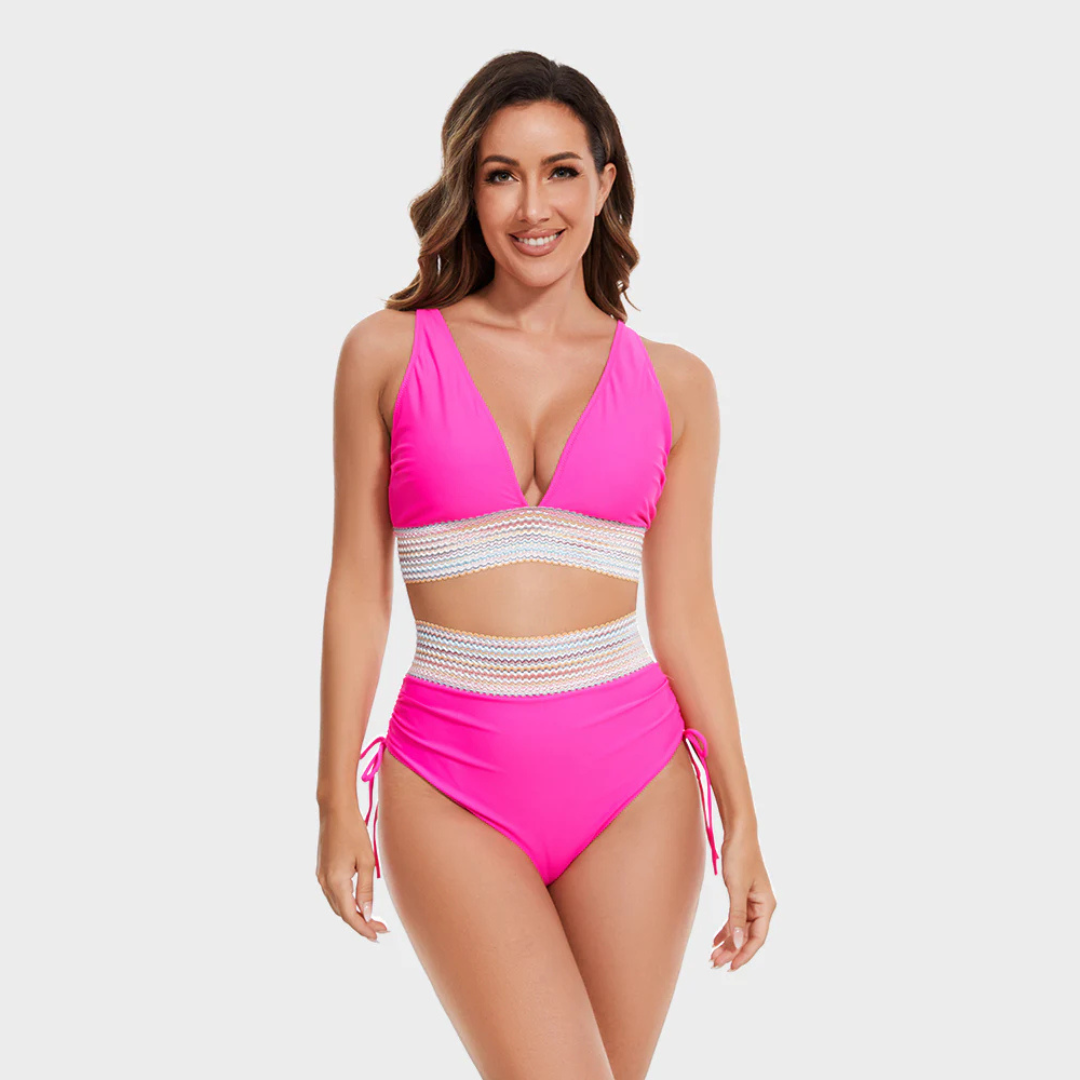 Women's High-Waisted Bikini Set | Tummy Control Swimwear