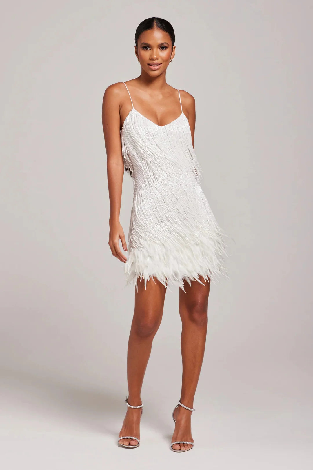 Women's Feather Fringe Mini Dress | Lightweight Cocktail