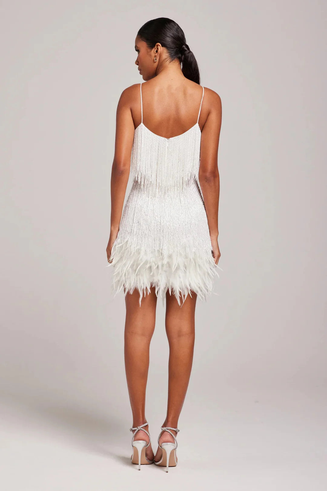 Women's Feather Fringe Mini Dress | Lightweight Cocktail
