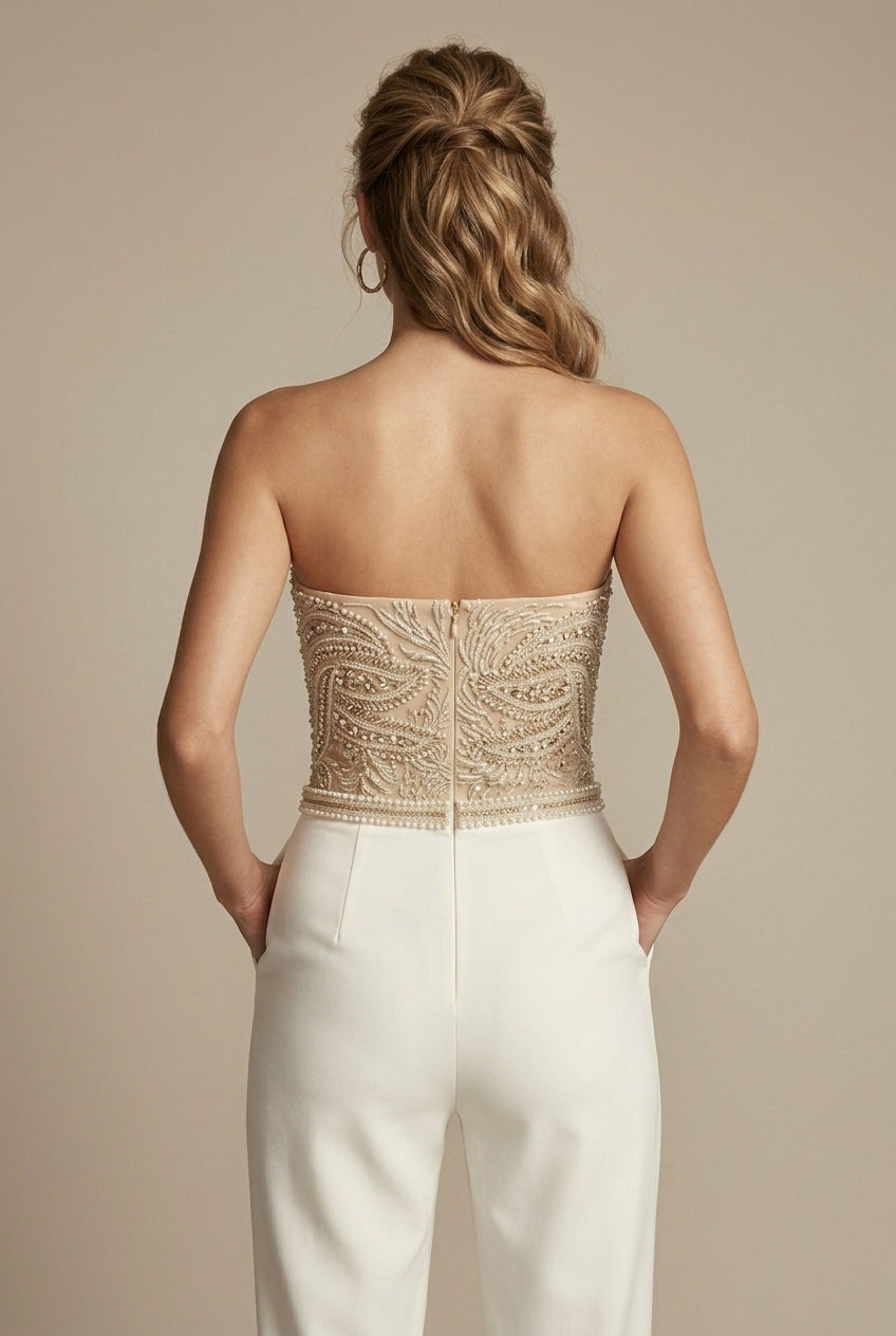 Sequin Jumpsuit for Women | Strapless Evening Formal Wear