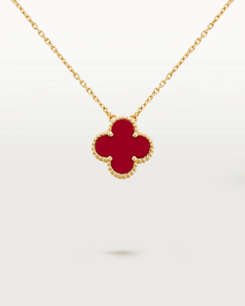 Stainless Steel Four-Leaf Clover Pendant Necklace for Women