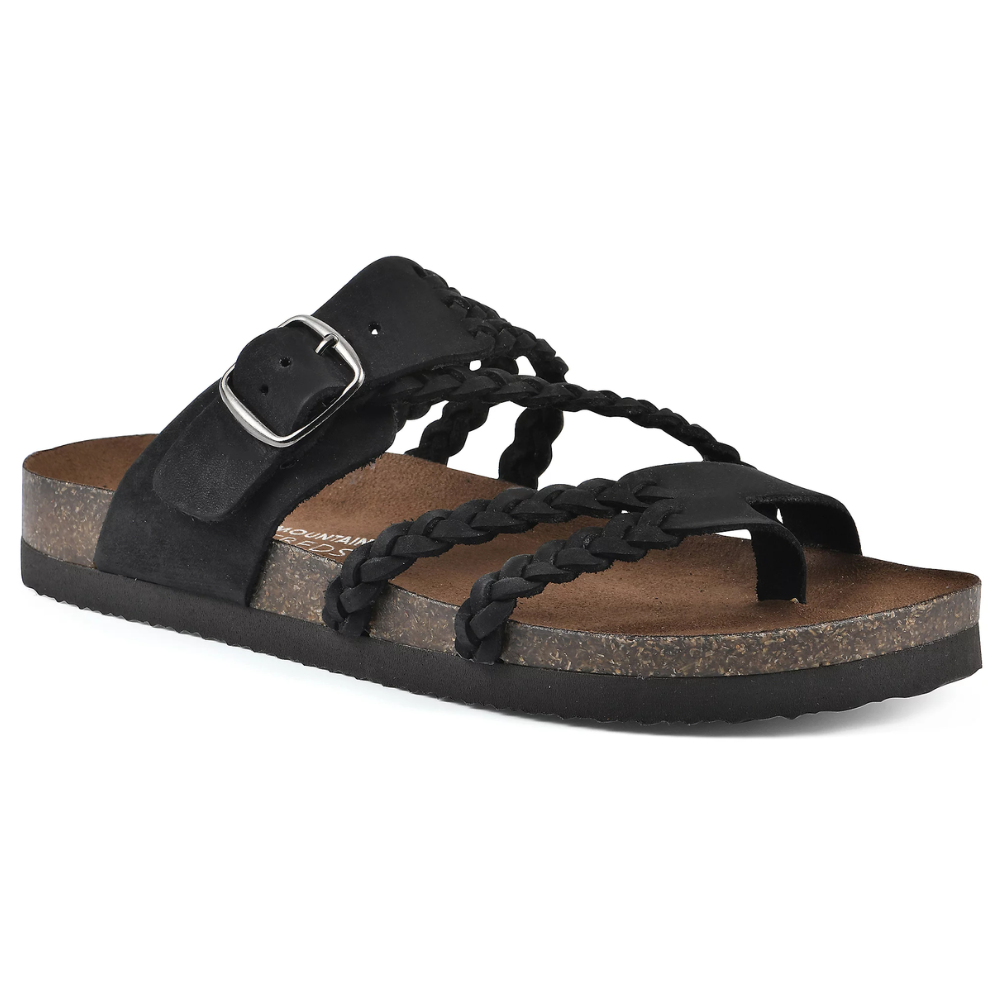 Women's Braided Suede Sandals with Cork Footbed | Haven