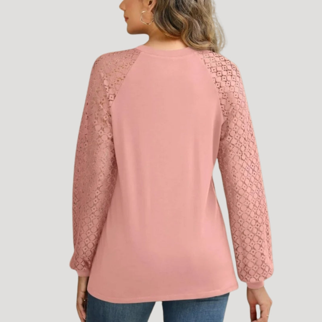 Women's Long Sleeve Blouse | Soft Relaxed Fit Smart Casual Top