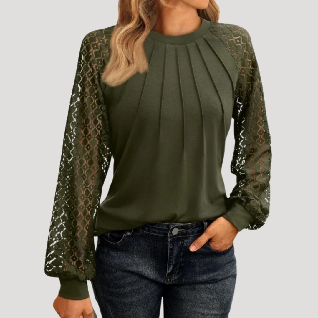 Women's Long Sleeve Blouse | Soft Relaxed Fit Smart Casual Top
