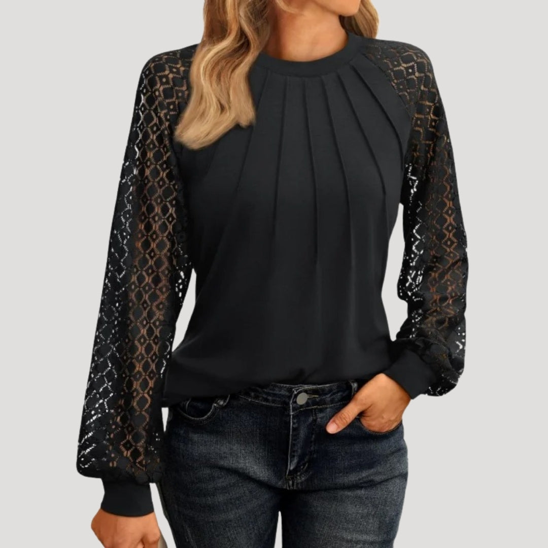 Women's Long Sleeve Blouse | Soft Relaxed Fit Smart Casual Top