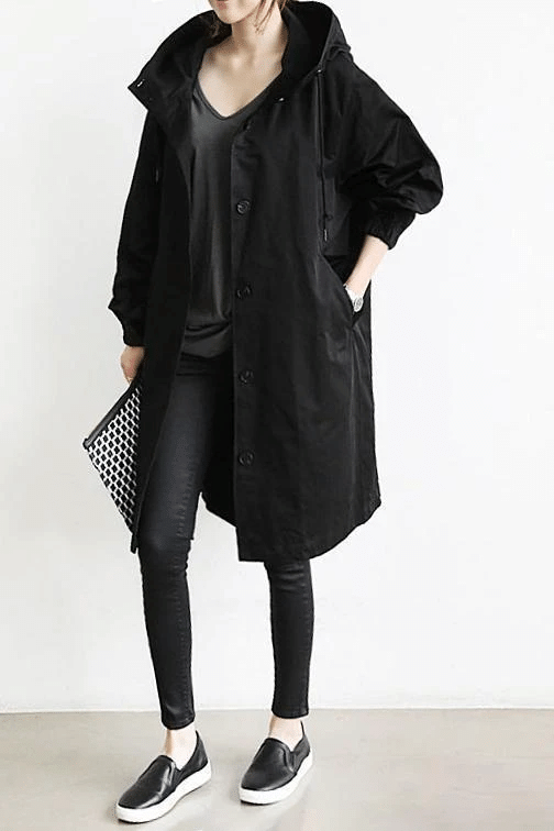 Water-Resistant Women's Longline Trench Coat | Oversized