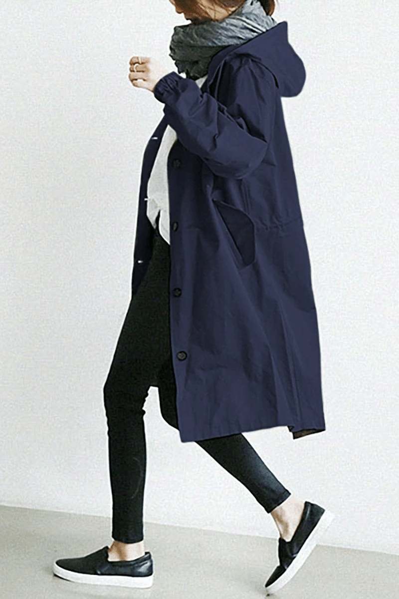 Water-Resistant Women's Longline Trench Coat | Oversized
