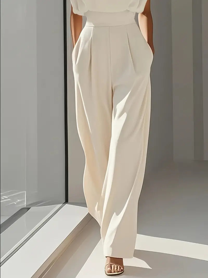 Black Wide Leg Jumpsuit for Women – Formal Elegance