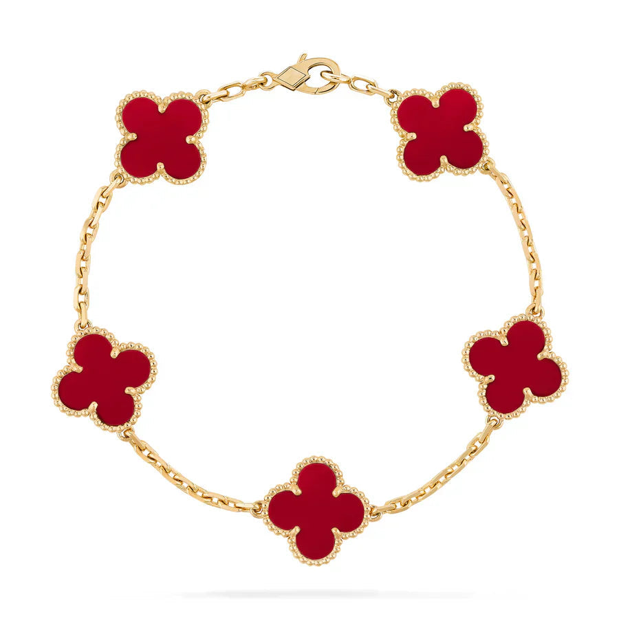 18k Gold-Plated Sterling Silver Leaf Bracelet for Women
