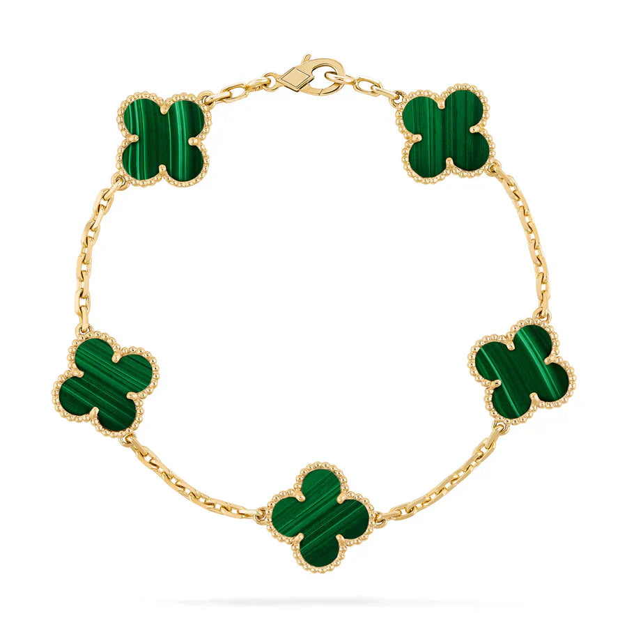 18k Gold-Plated Sterling Silver Leaf Bracelet for Women
