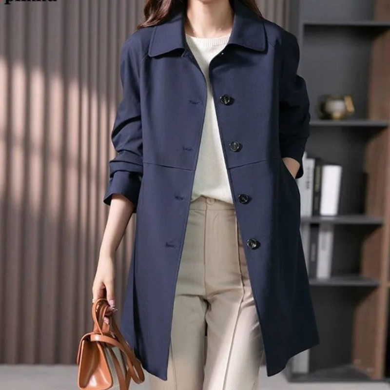 Women's Breathable Short Trench Coat | Tailored Elegant Style