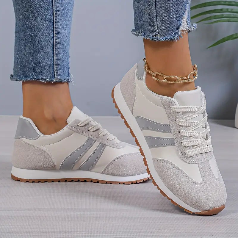 Women's Synthetic Lace-Up Sneakers | Everyday Casual Shoes