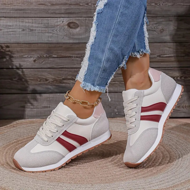 Women's Synthetic Lace-Up Sneakers | Everyday Casual Shoes
