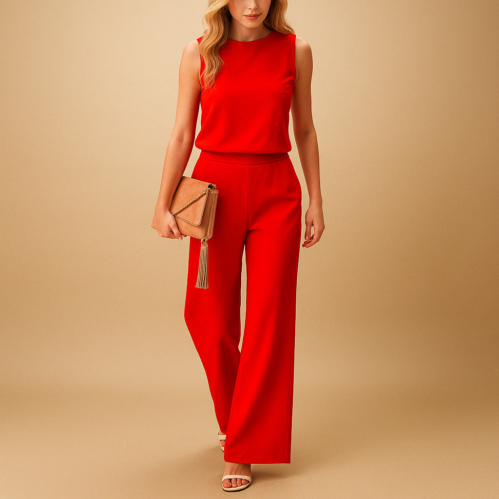 Black Wide-Leg Jumpsuit for Women | Elegant Tailored Design
