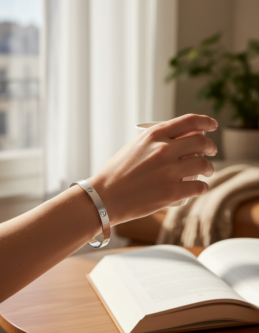 Stainless Steel Silver Bracelet for Women | Minimalist Design
