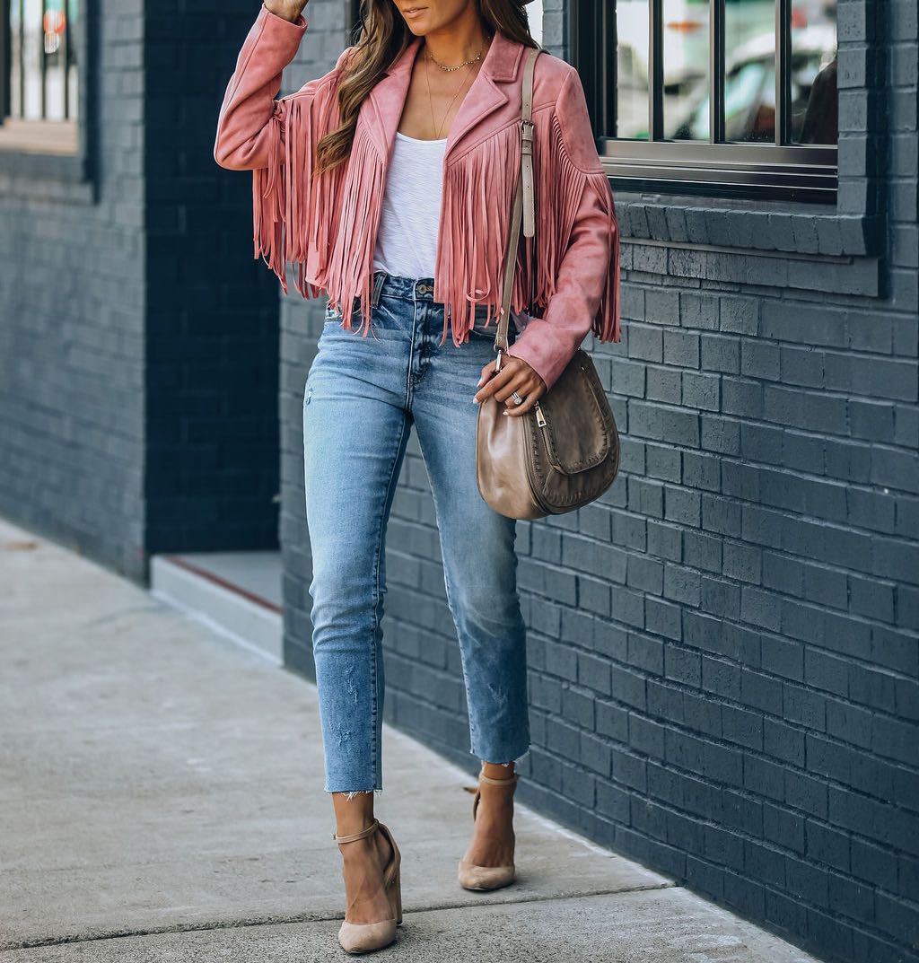 Women's Fringed Cropped Jacket – Bohemian Chic Style