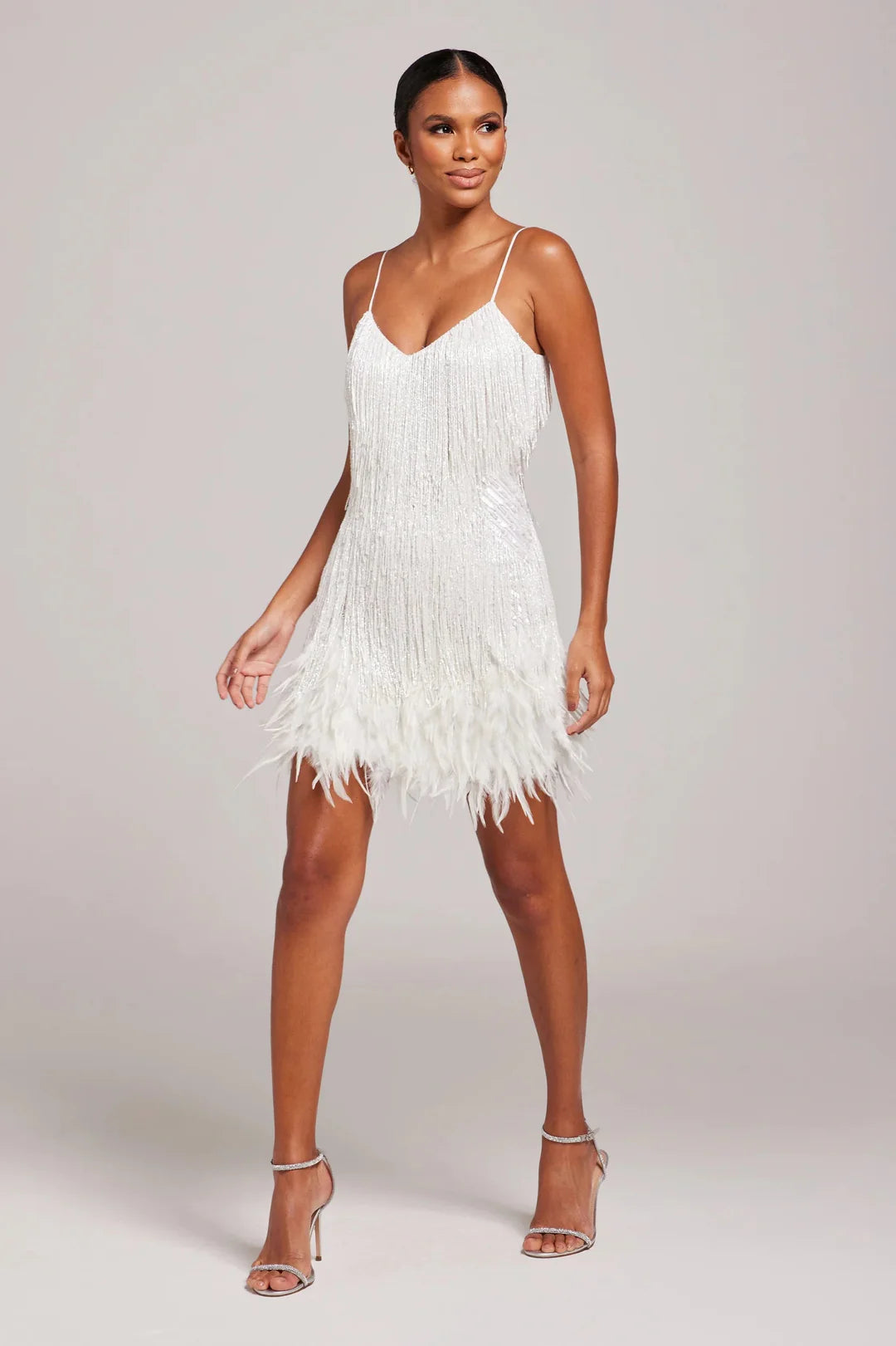 Women's Feather Fringe Mini Dress | Lightweight Cocktail
