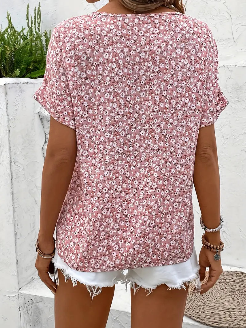 Lightweight Floral Print Blouse for Women | Summer Top