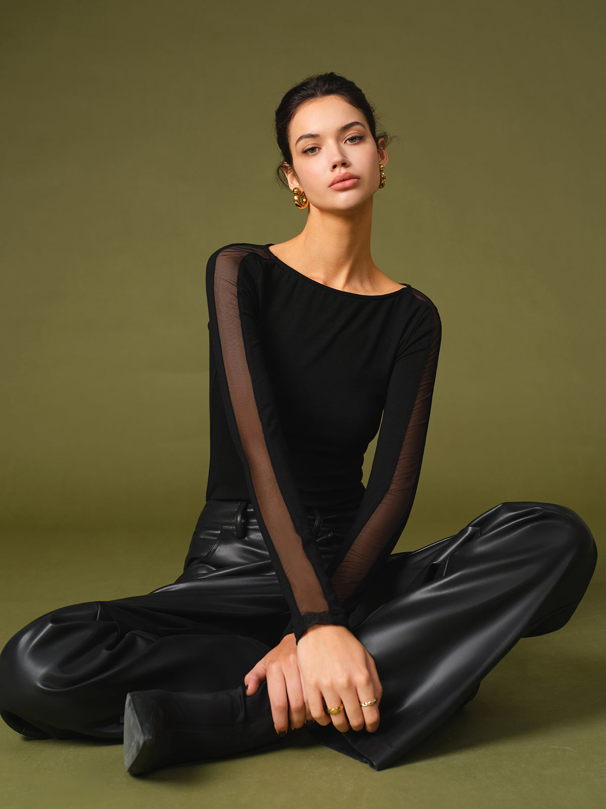 Mesh Sleeve T-Shirt for Women | Lightweight Spring Top