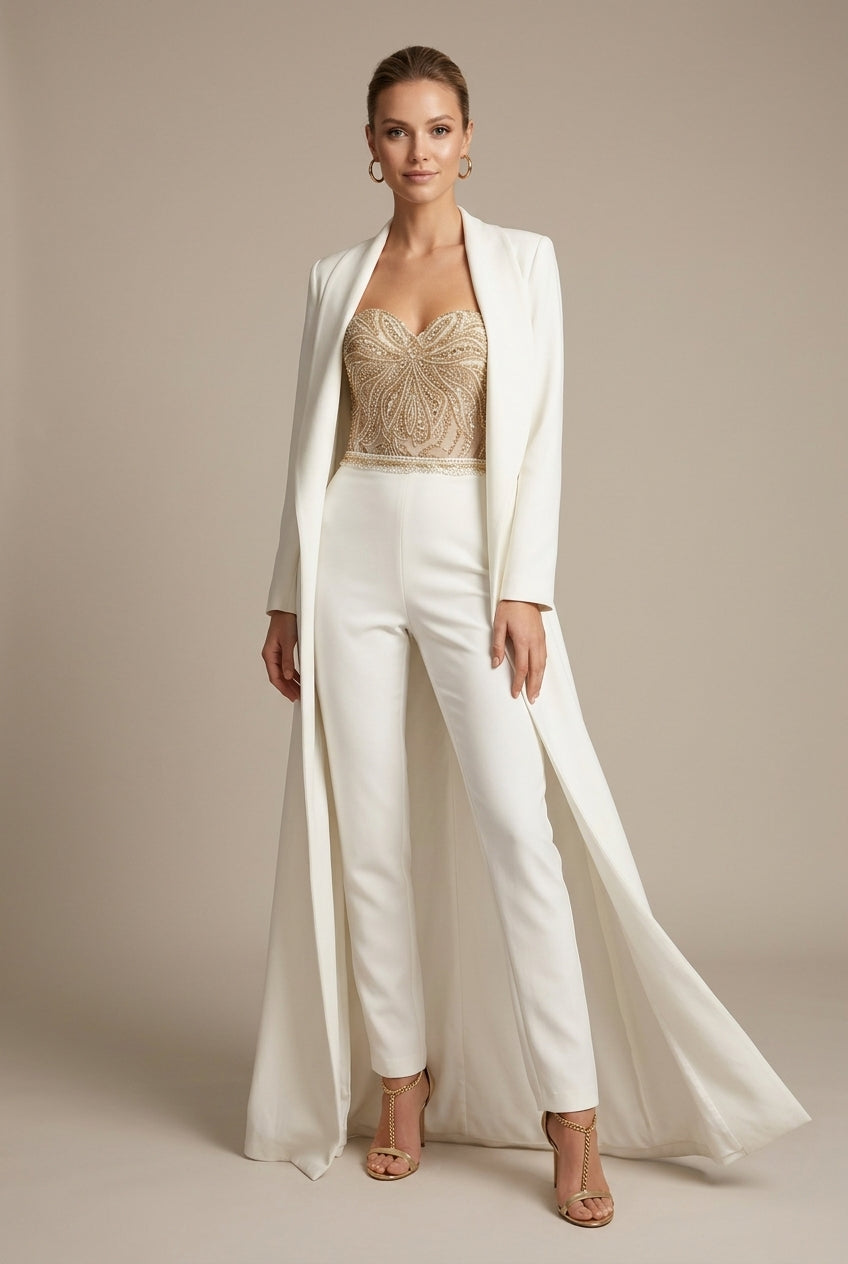 Sequin Jumpsuit for Women | Strapless Evening Formal Wear