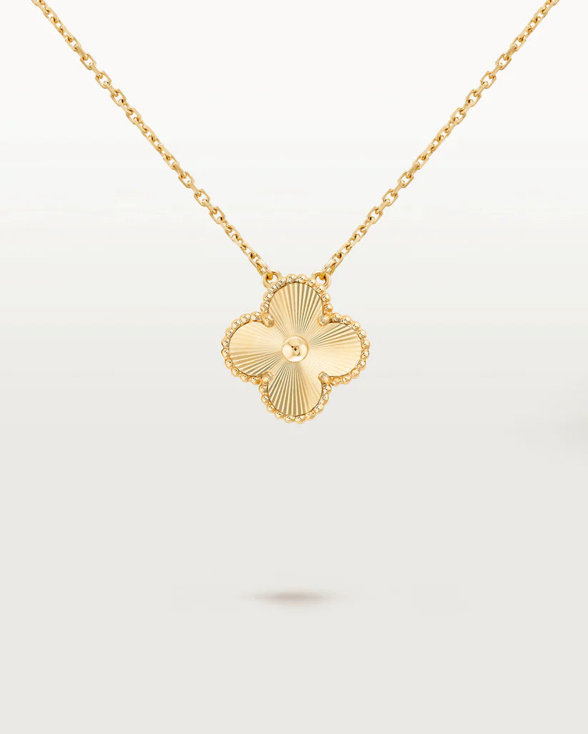Stainless Steel Four-Leaf Clover Pendant Necklace for Women