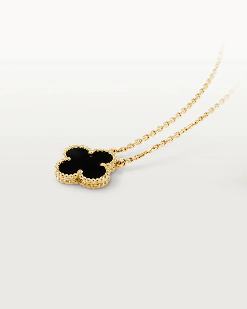 Stainless Steel Four-Leaf Clover Pendant Necklace for Women