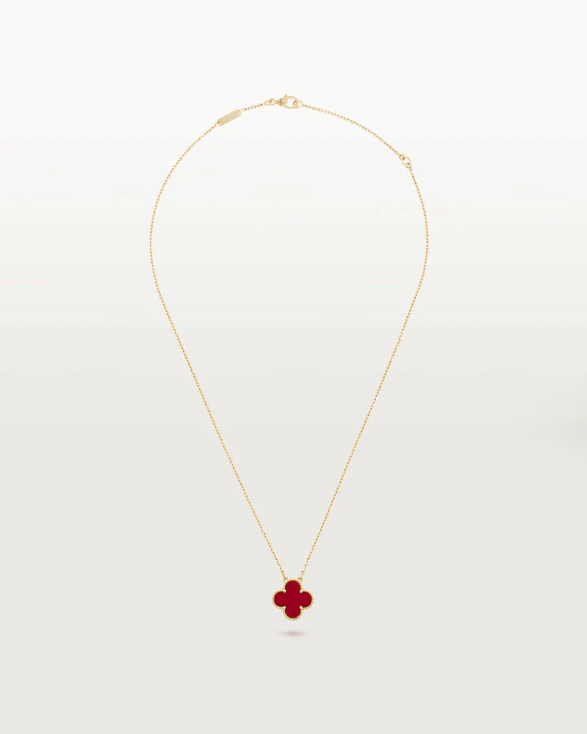 Stainless Steel Four-Leaf Clover Pendant Necklace for Women
