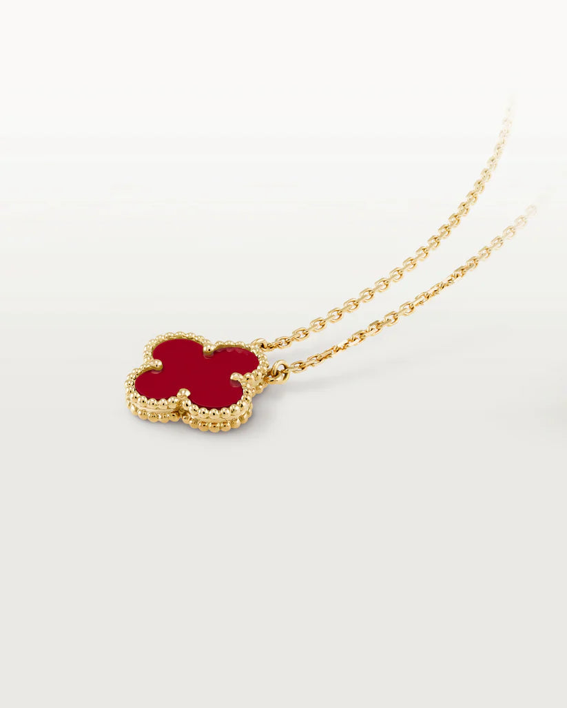 Stainless Steel Four-Leaf Clover Pendant Necklace for Women